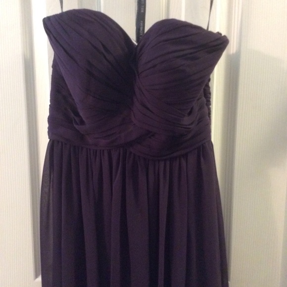 Bill Levkoff long purple bridesmaid dress size 4 - Picture 3 of 5